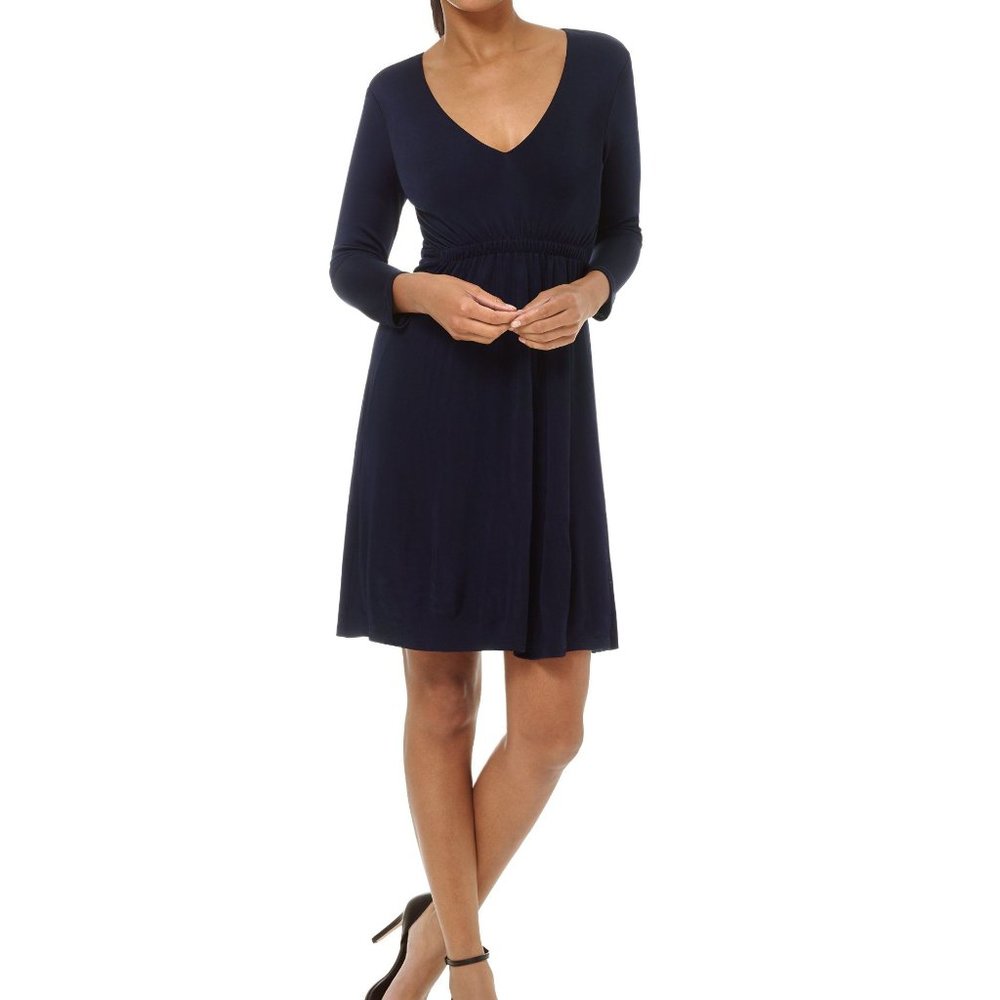 Aritzia Babaton Black Empire Waist Dress